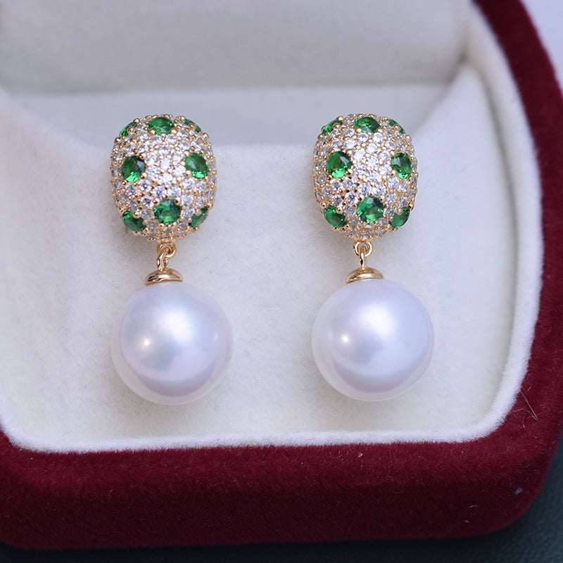 Freshwater Pearl Floral Design Earrings Set