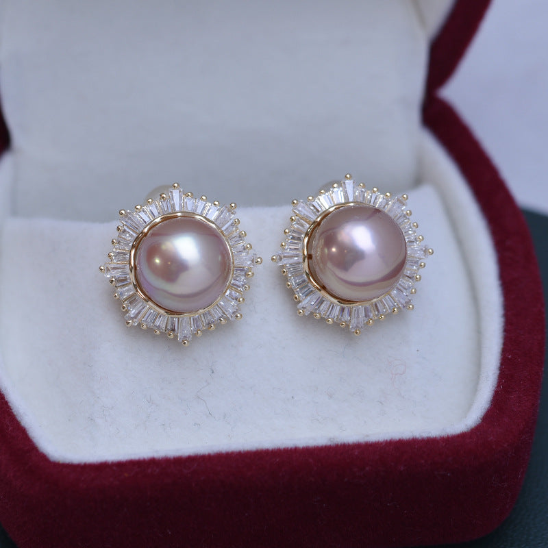 Edison Pearl and Aisling Earrings in 10-11mm