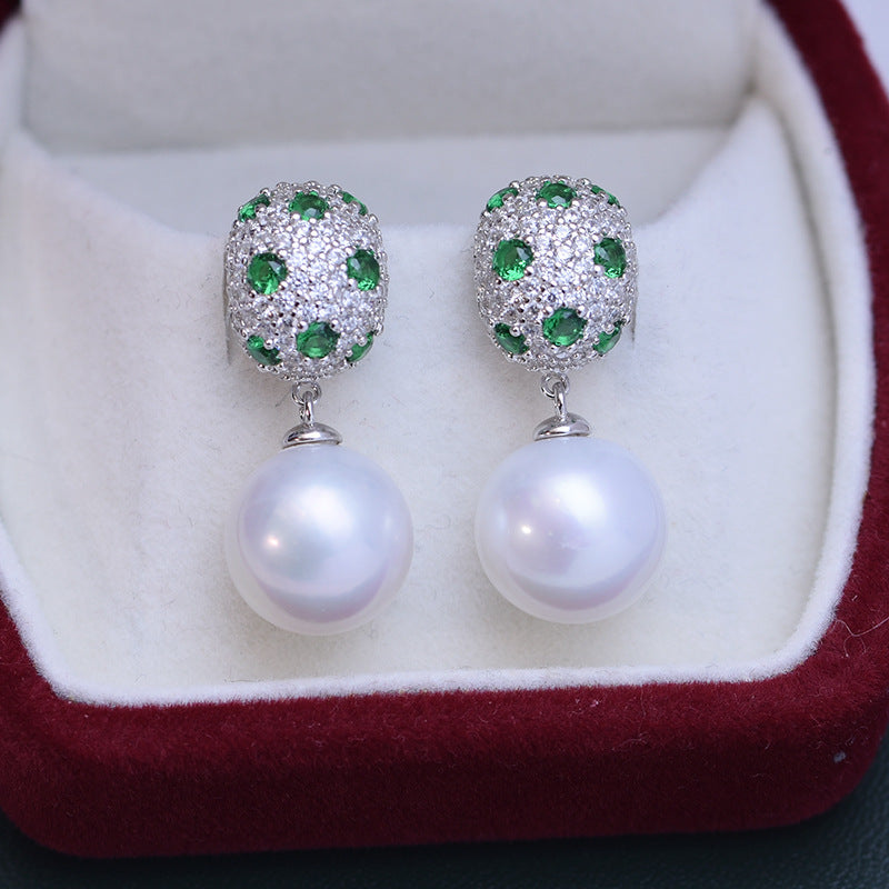 Freshwater Pearl Floral Design Earrings Set