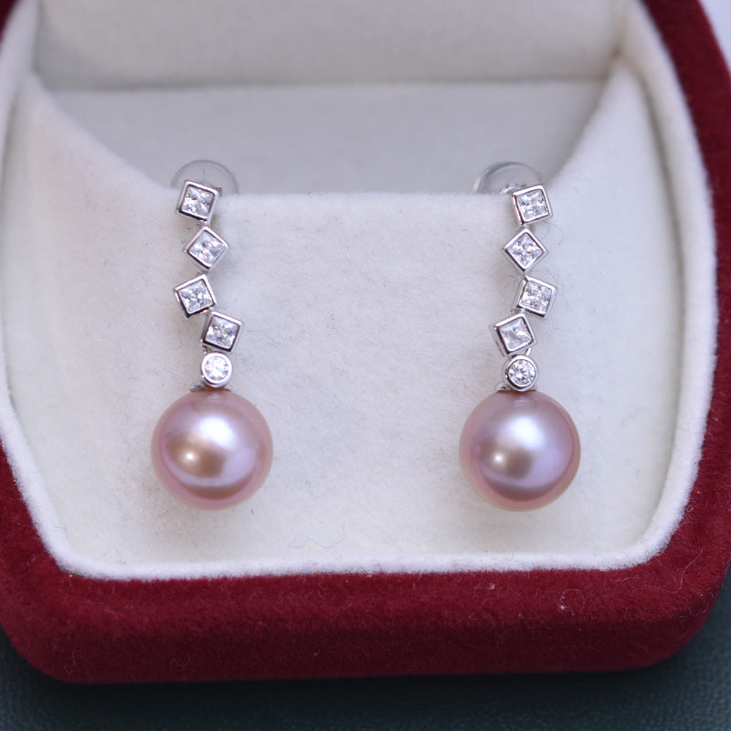 Freshwater Pearl Octavia Style Earrings 9-10mm