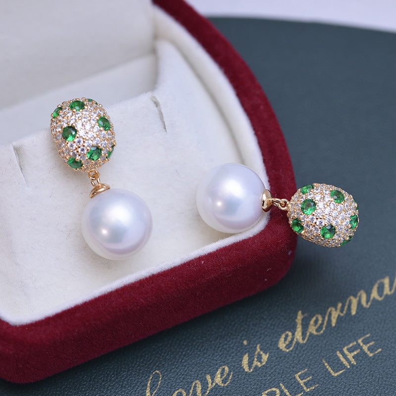 Freshwater Pearl Floral Design Earrings Set