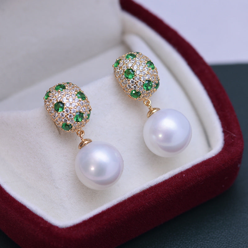 Freshwater Pearl Floral Design Earrings Set