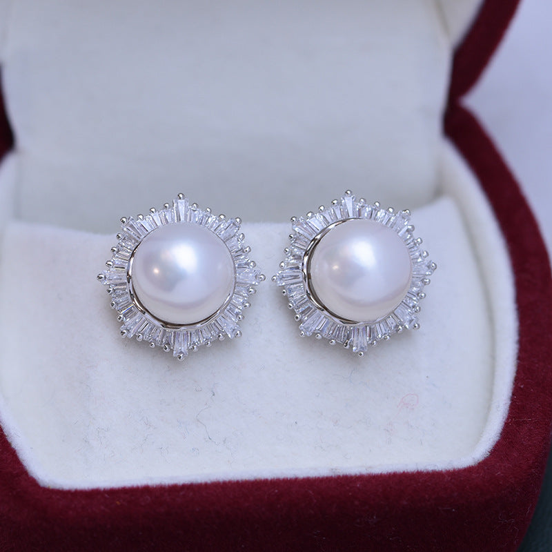 Edison Pearl and Aisling Earrings in 10-11mm