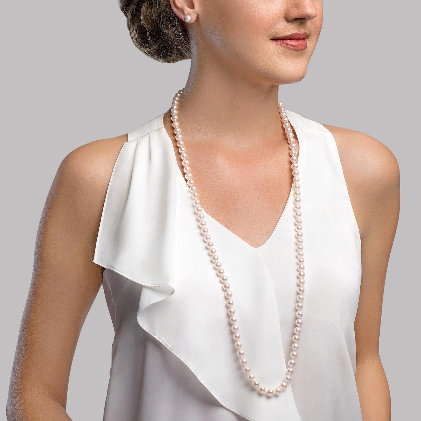 Freshwater Pearl Necklace in Opera Length 8.5-9.5mm