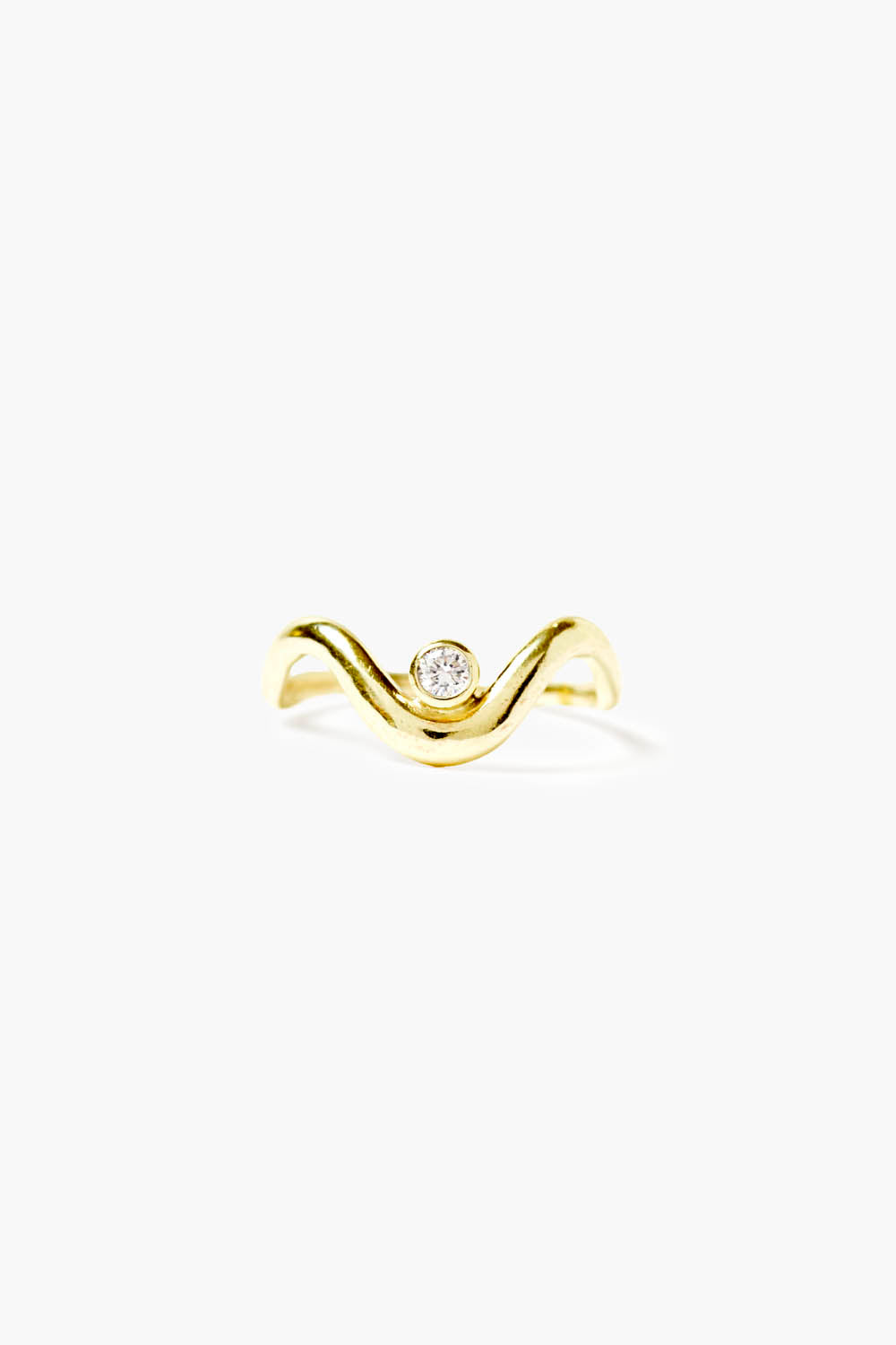 Gold Diamond Canyon Style Ring