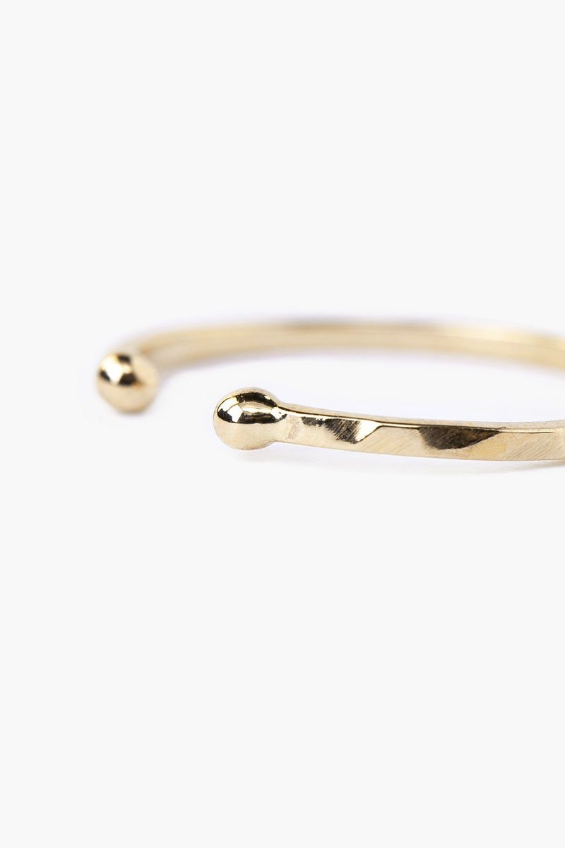 Hammered 14k Gold Toe Ring