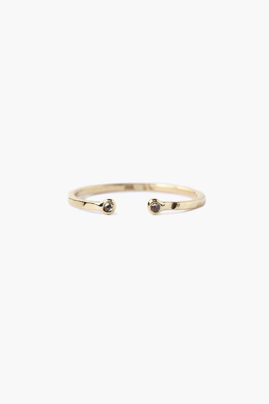 Gold Champagne Diamond Toe Ring for Stylish Appeal