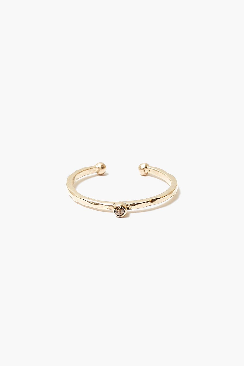 14k Gold Single Diamond Toe Ring