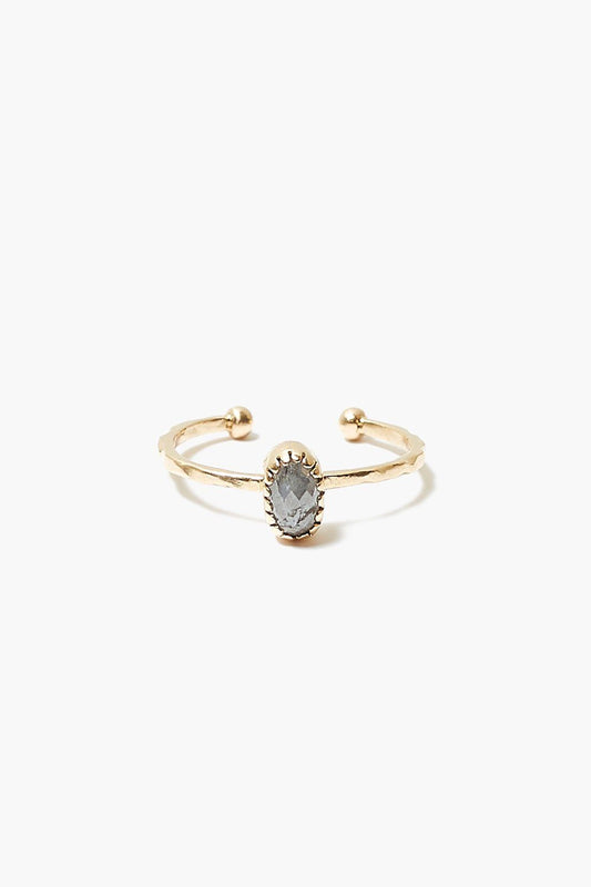 14k Grey Diamond Adjustable Toe Ring