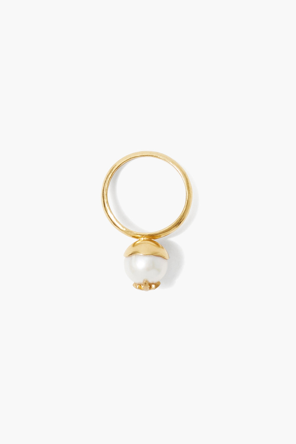 White Pearl Ring in Elegant Design