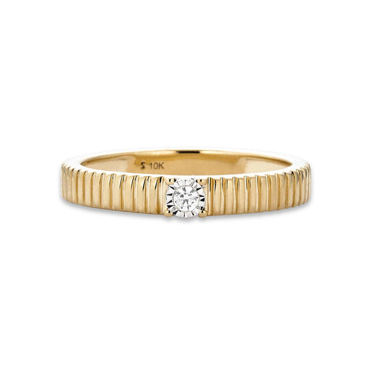 Dainty Diamond Twisted Band Ring