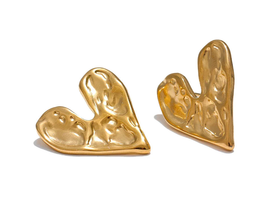 Stylish Stainless Steel Heart Shaped Earrings