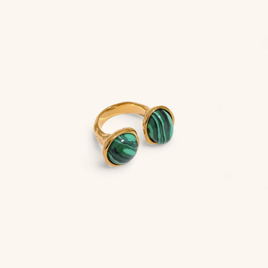 Geometric Vintage Stone Design Ring