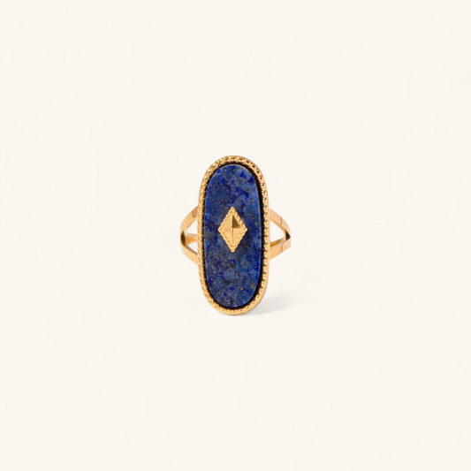 Stylish Lapis Stacking Ring in Elegant Design