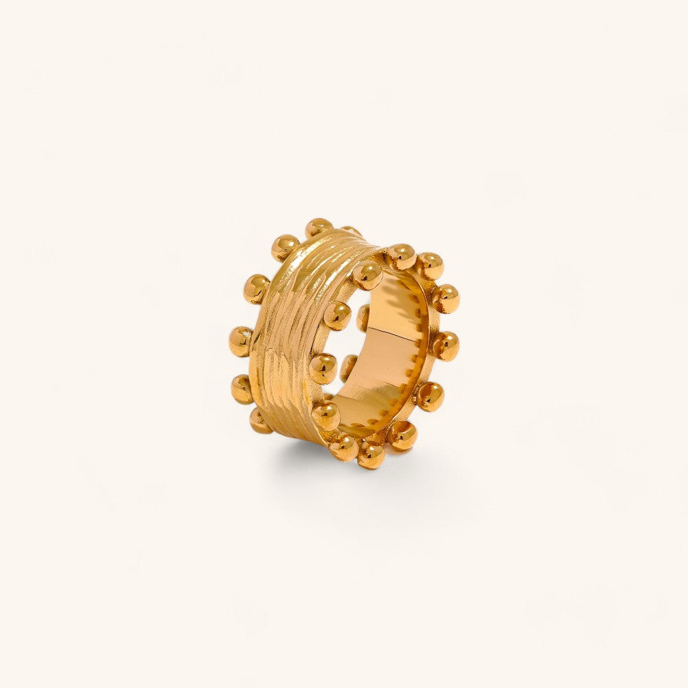 Wide Gold Statement Ring for Stylish Looks