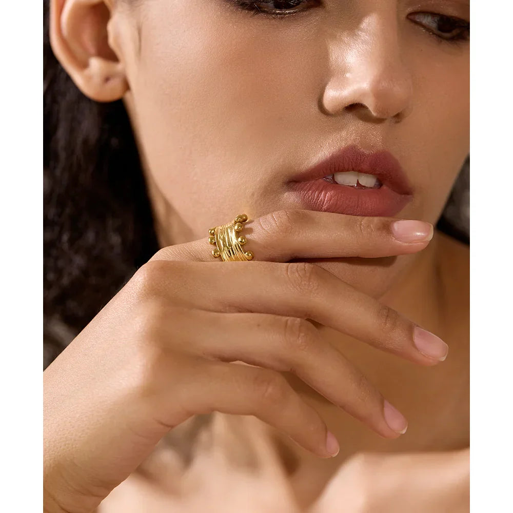 Wide Gold Statement Ring for Stylish Looks