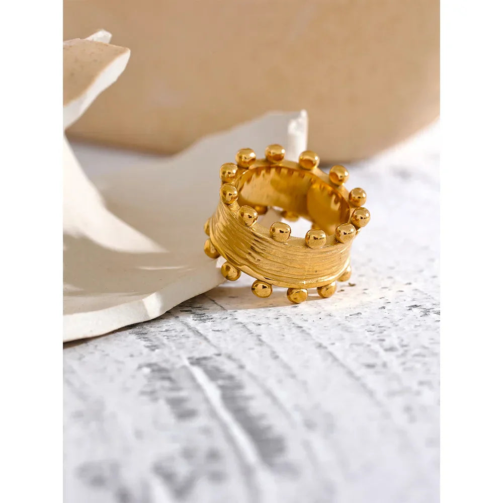 Wide Gold Statement Ring for Stylish Looks