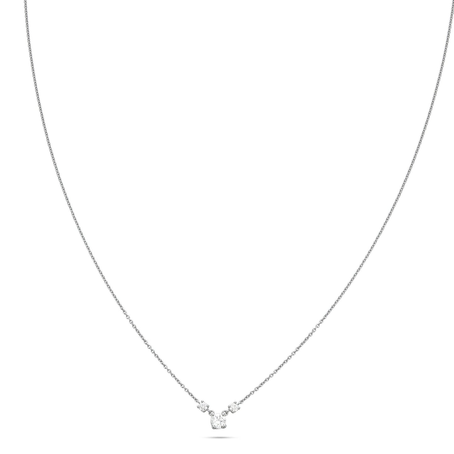 Trio Diamond Necklace with Lab-Created Stones