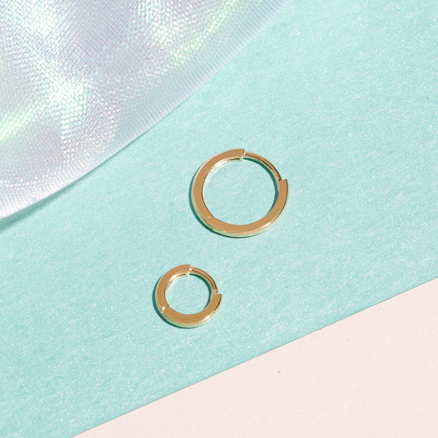 Small Gold Huggie Clicker Earrings for Everyday Wear