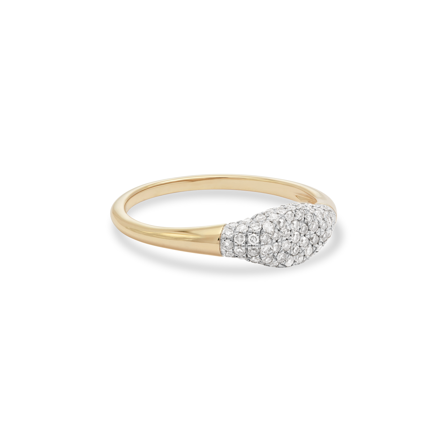 Sparkling Mini Signet Ring in Fine Design