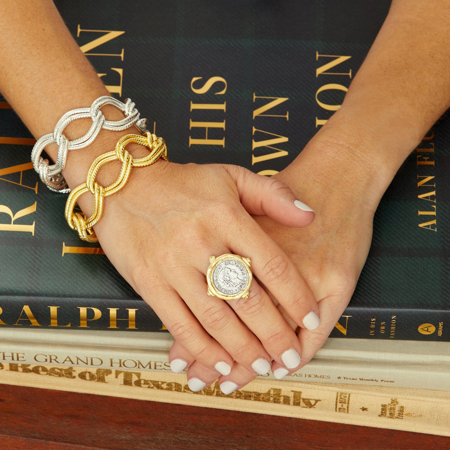 Mixed Metal Coin Design Ring