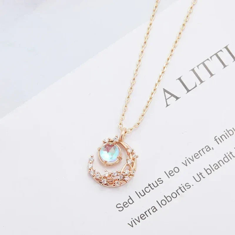 Dreamy Moonstone Pendant Necklace