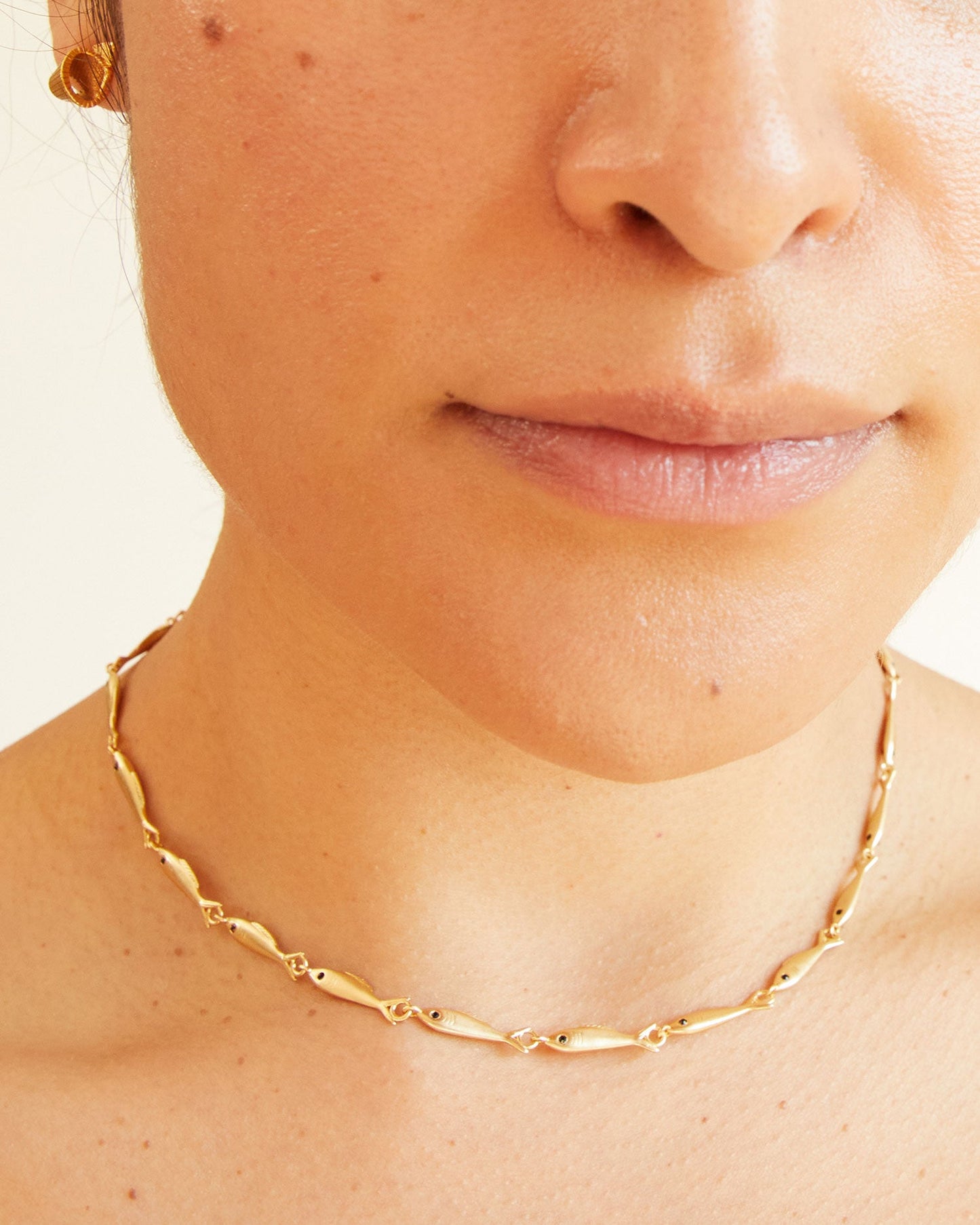 Sardine Style Chain Necklace in Silver 2