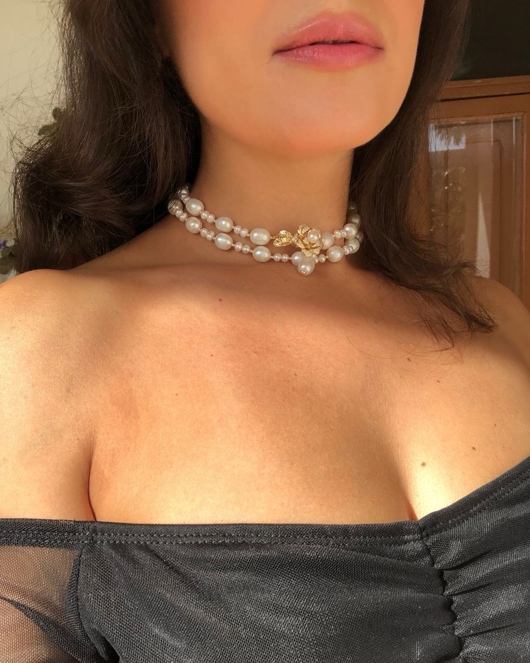 Baroque Pearl Necklace for Winter Afternoons