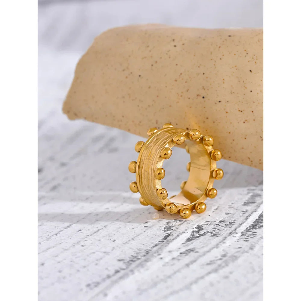 Wide Gold Statement Ring for Stylish Looks