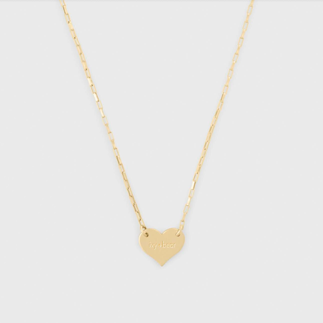 Personalized Heart Shaped Silver Necklace