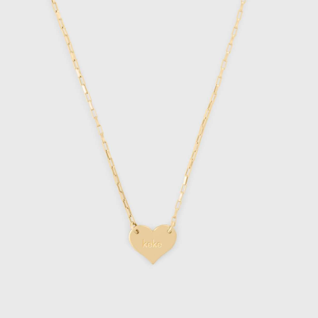 Personalized Heart Shaped Silver Necklace