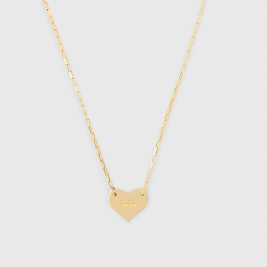 Personalized Heart Shaped Silver Necklace