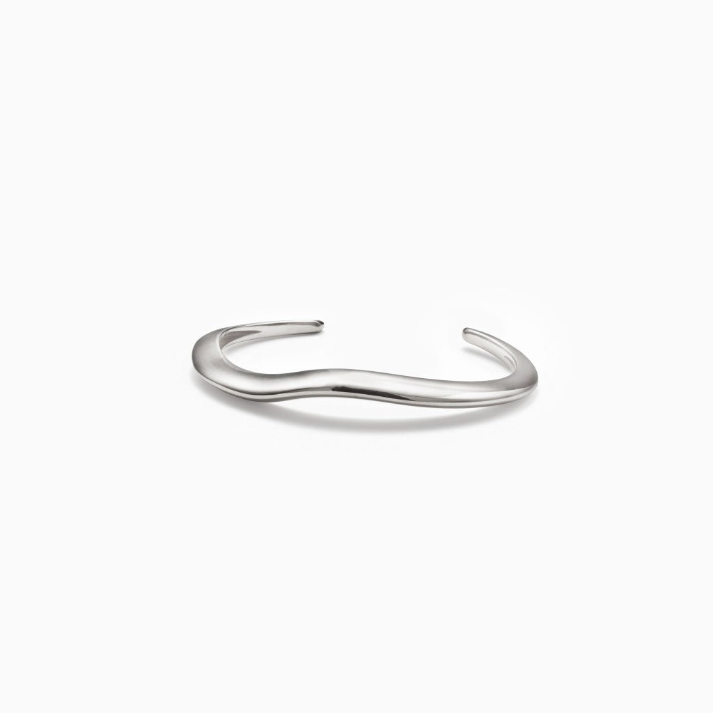 Delicate Small Cuff Bracelet in Silver