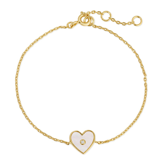 Elegant Heart Bracelet in Silver Material