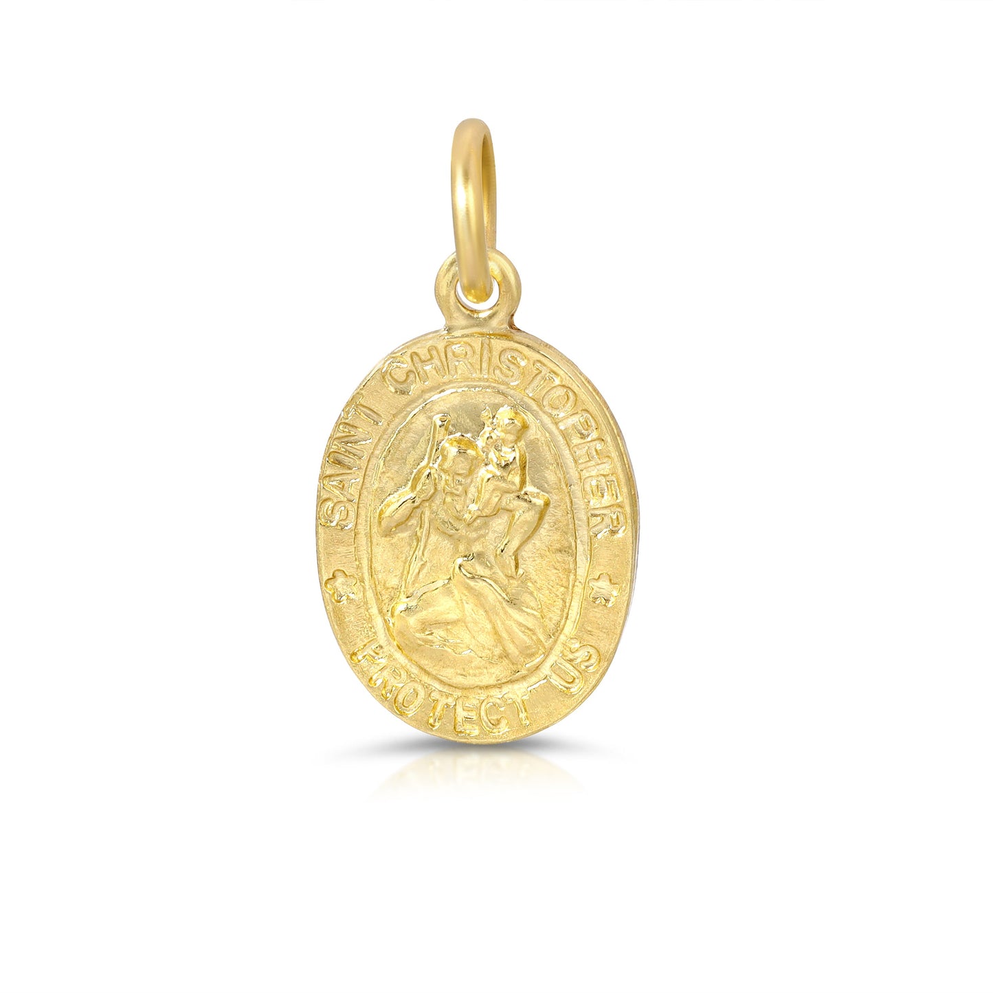 Saint Christopher Charm Necklace in Mini Design