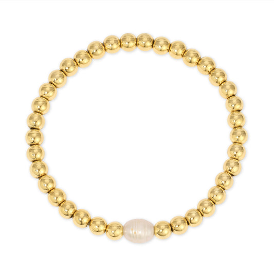 Pearl Beaded Stretch Bracelet for Everyday Wear