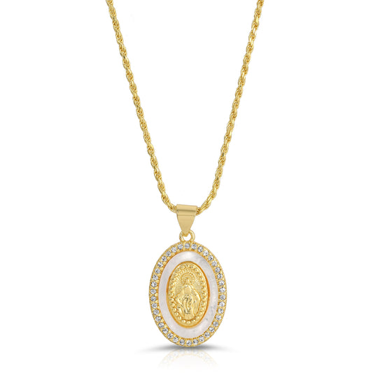 Necklace Featuring Holy Mother Mary Design