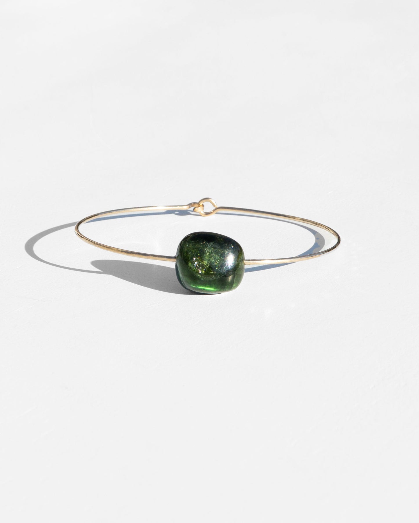 Green Tourmaline Adjustable Cuff Bracelet