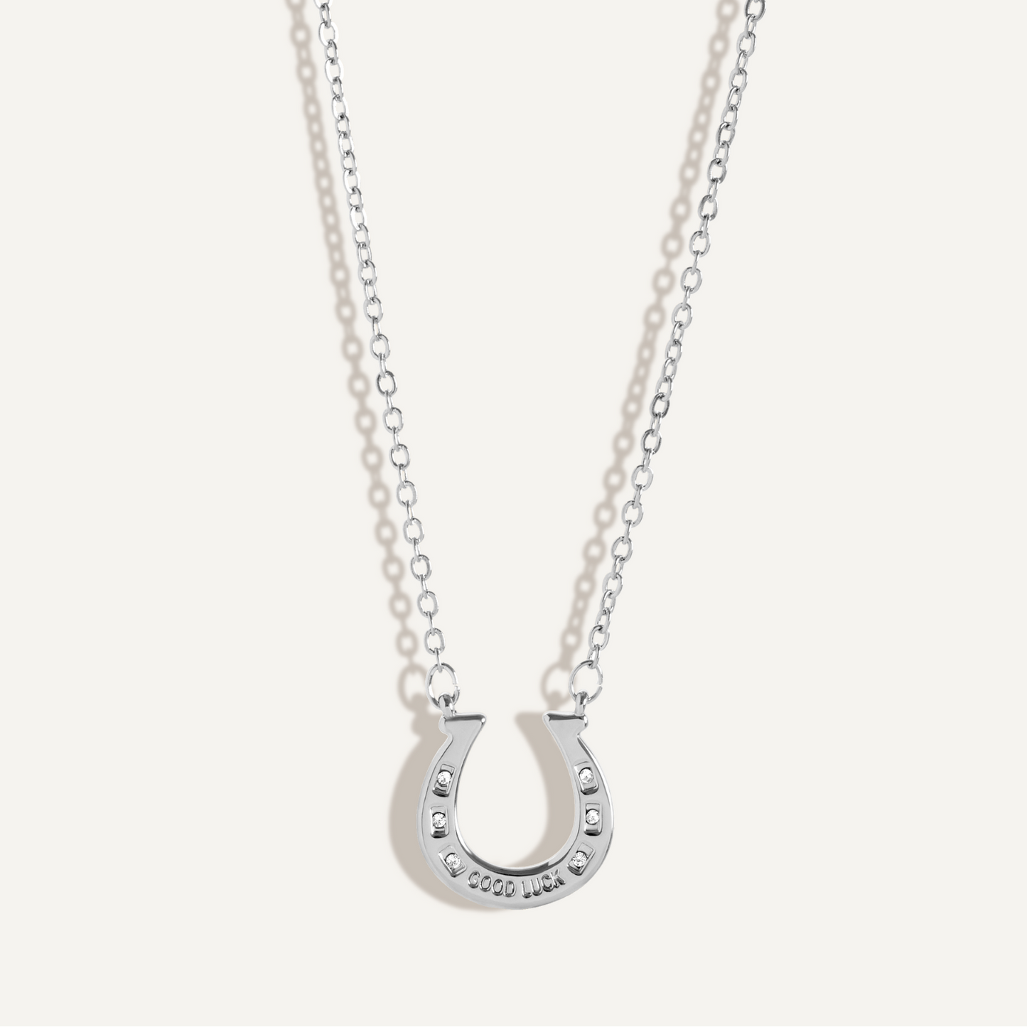 Horseshoe Necklace in Silver Design