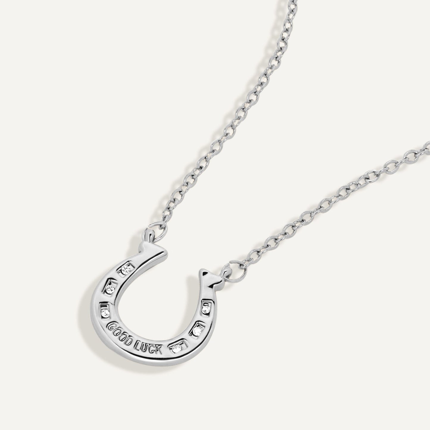 Horseshoe Necklace in Silver Design