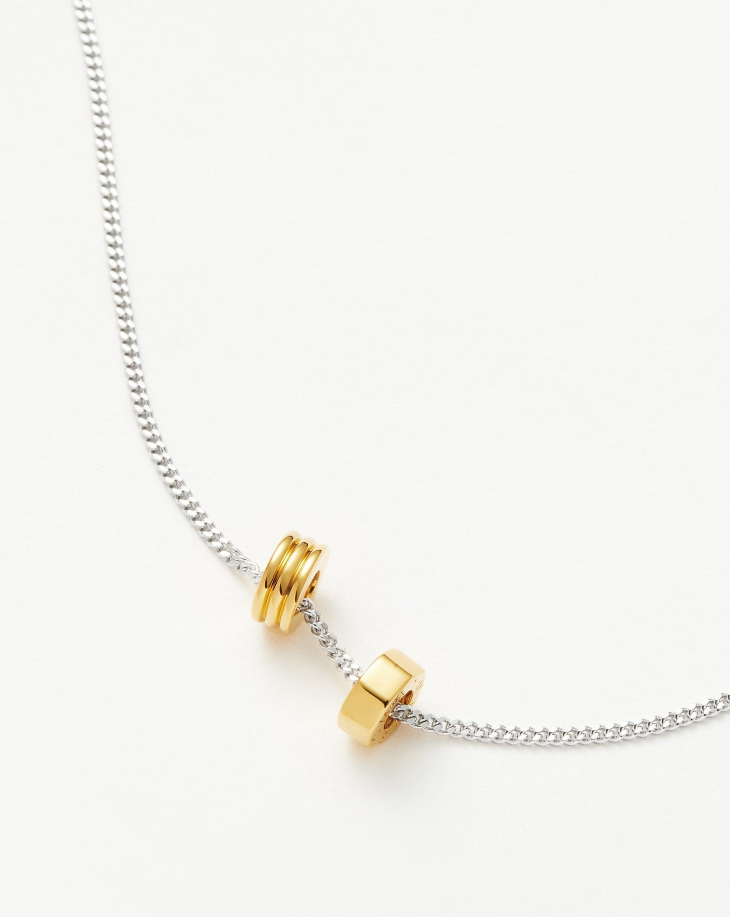 Floating Charm Necklace in 18k Gold and Silver