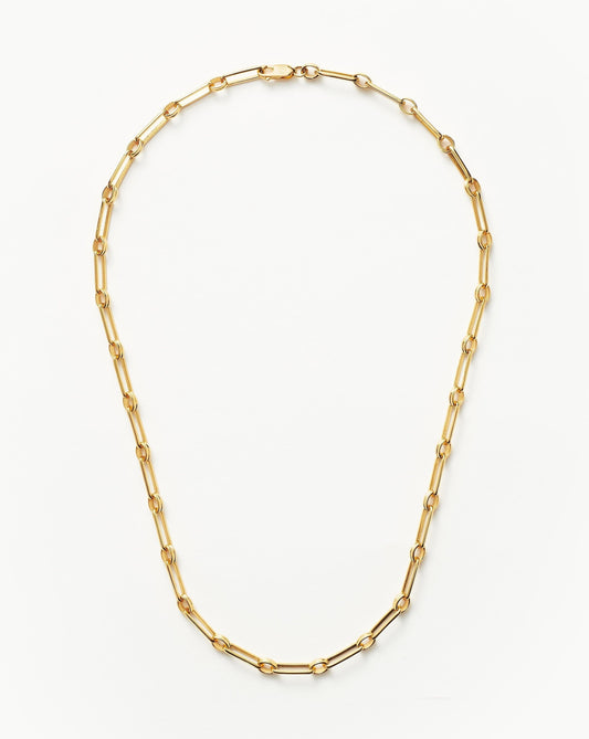 Gold Plated Chain Necklace in 18k Style