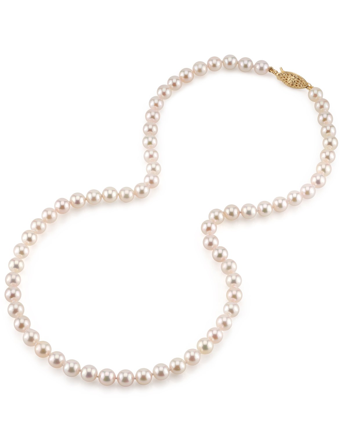 White Akoya Pearl Necklace in AA+ Quality 1