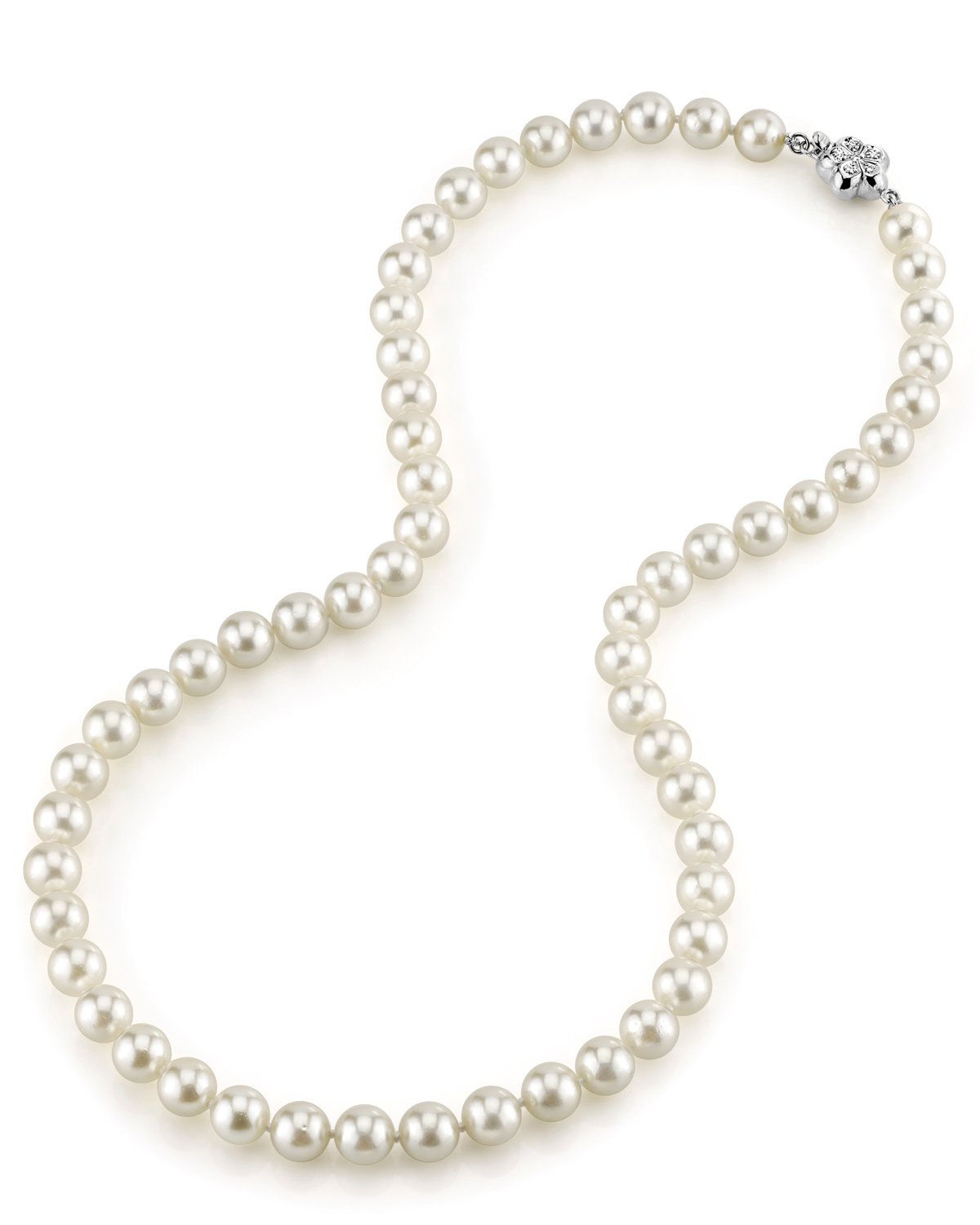 White Akoya Pearl Necklace in AA Plus Quality 1