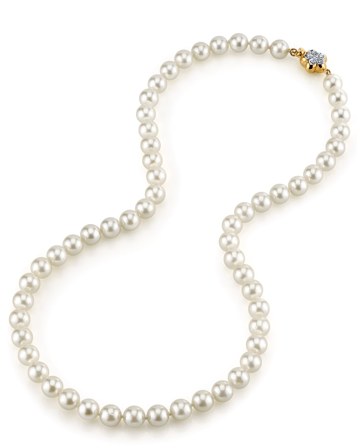 White Akoya Pearl Necklace in AA Plus Quality 1