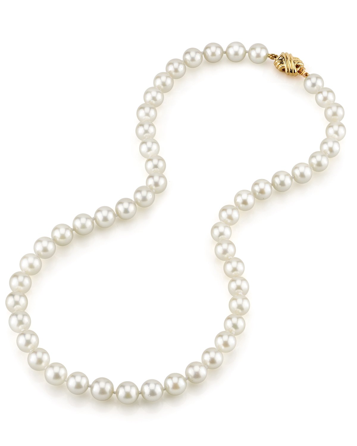 White Akoya Pearl Necklace 8.0 to 8.5mm AA Quality