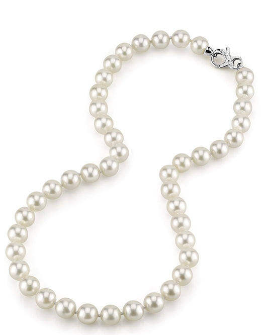 White Akoya Pearl Necklace in AA Plus Quality 2