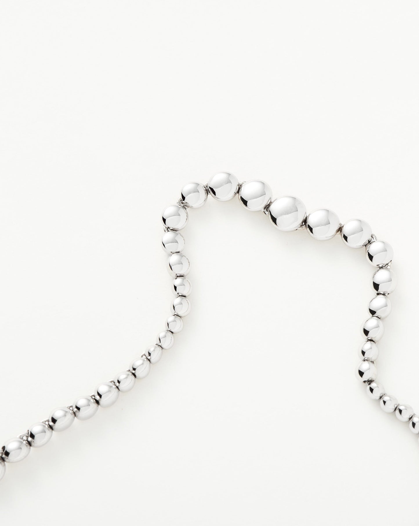 Sterling Silver Beaded Choker Necklace