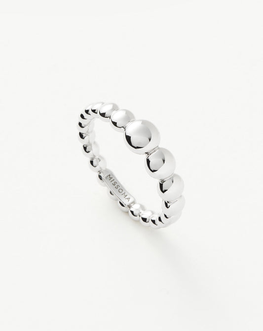 Sterling Silver Beaded Stacking Ring