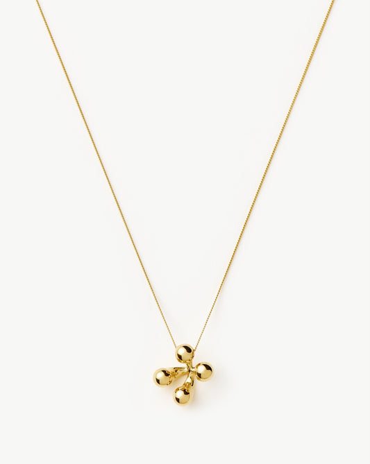 Large Pendant Necklace in 18k Gold Plated